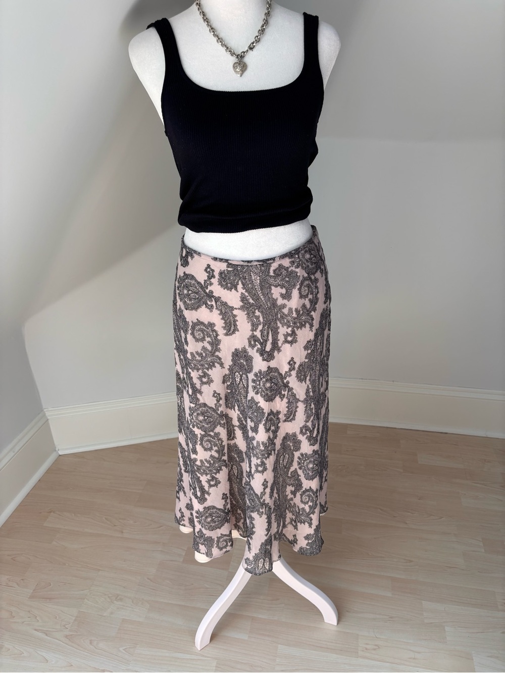 Pendleton Pink Paisley Silk Midi Skirt 🌸